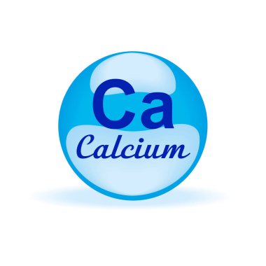 ca, kalsiyum element vektör illüstrasyonu