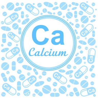 ca, kalsiyum element vektör illüstrasyonu