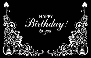 doğum günü temalı festival vektör illüstrasyonu