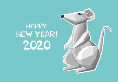 Yeni yıl temalı vektör illüstrasyonu