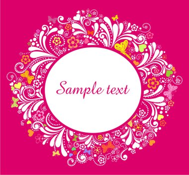 Vektör illüstrasyonu, dijital çiçek arkaplanı