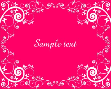 Vektör çizimi, çiçek çerçevesi şablonu