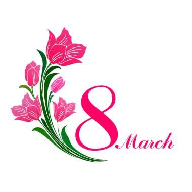 8 Mart temalı festival vektör illüstrasyonu