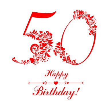  kutlama kartı tasarımı, vektör illüstrasyonu