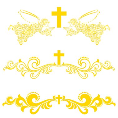 vaftiz temalı dini vektör illüstrasyonu