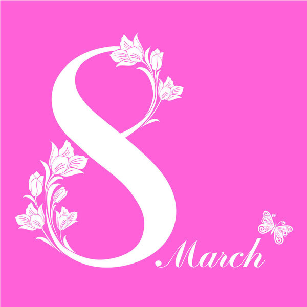 8 march theme festive vector illustration
