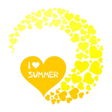 yaz temalı vektör çizgi film illüstrasyonu