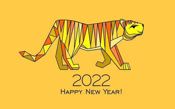 Векторна Ілюстрація 2022 Роком Тигра — стоковий вектор