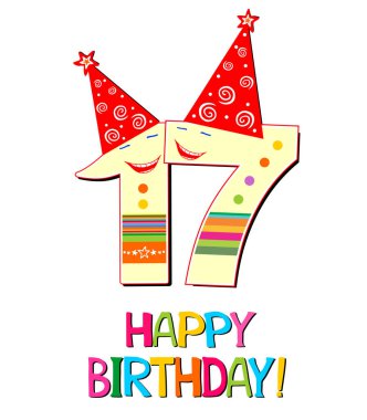  kutlama kartı tasarımı, vektör illüstrasyonu