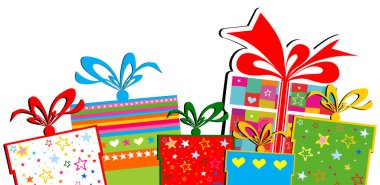 Yılbaşı temalı festival vektör çizimi