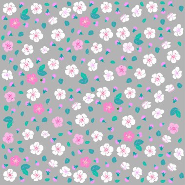 Çiçek vektör illüstrasyonu, dijital duvar kağıdı