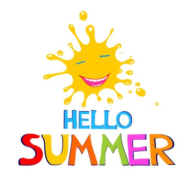 Merhaba yaz temalı vektör illüstrasyonu