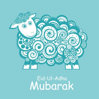 Şirin koyun vektör posteri