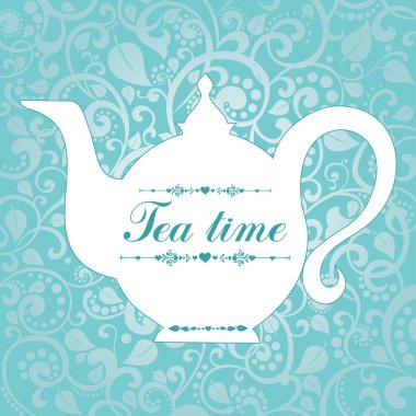 Çay içeceği temalı vektör illüstrasyonu