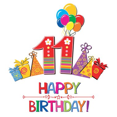 doğum günü temalı festival vektör illüstrasyonu