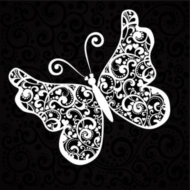 Kelebek vektör çizimi, poster tasarımı
