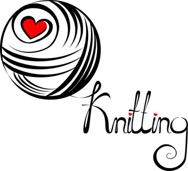 Örgü temalı vektör illüstrasyonu, poster tasarımı