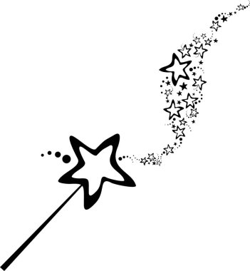 Sihirli çizgi film vektör çizimi