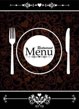 menü tasarım şablonu, vektör illüstrasyonu