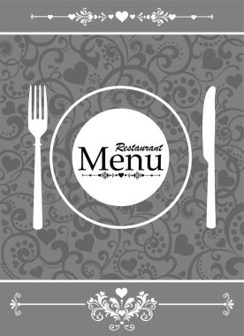menü tasarım şablonu, vektör illüstrasyonu