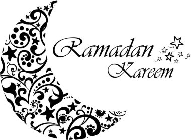 Ramazan bayram tebrik kartı tasarımı, vektör illüstrasyonu