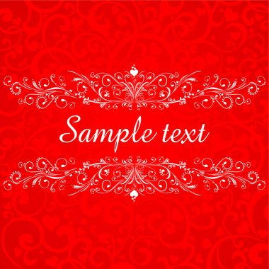 Kopyalama alanı olan kırmızı süsleme arkaplanı