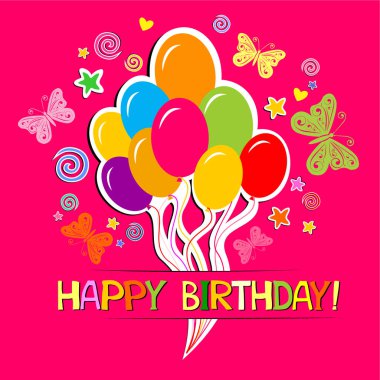 doğum günü temalı festival vektör illüstrasyonu