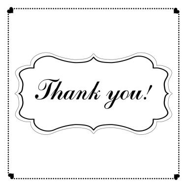 Teşekkür kartıyla birlikte vektör kartı tasarımı