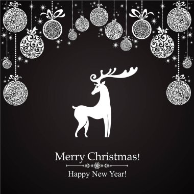 Yılbaşı temalı festival vektör çizimi