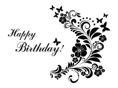 Çiçek süslemeli doğum günün kutlu olsun.