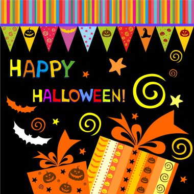 Mutlu Cadılar Bayramı vektör resimleme arka planı 