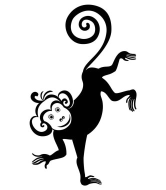 Maymun vektör resimleme arkaplanı  