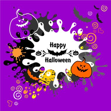 Cadılar Bayramı konsepti vektör çizimi arka planı 