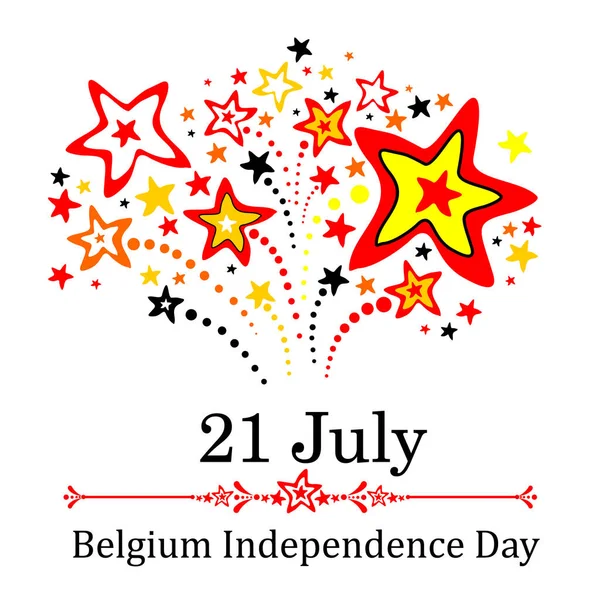 Belgio Independence Day Illustrazione Vettoriale — Vettoriale Stock