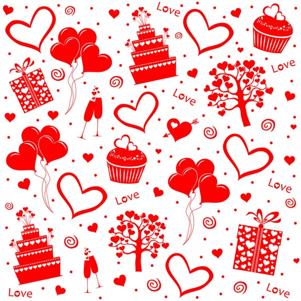 Valentine Day Vector Illustration Background — Stock Vector