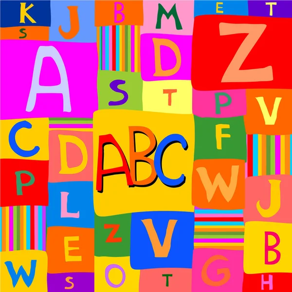 アルファベットの抽象的なベクトル図背景 — ストックベクタ