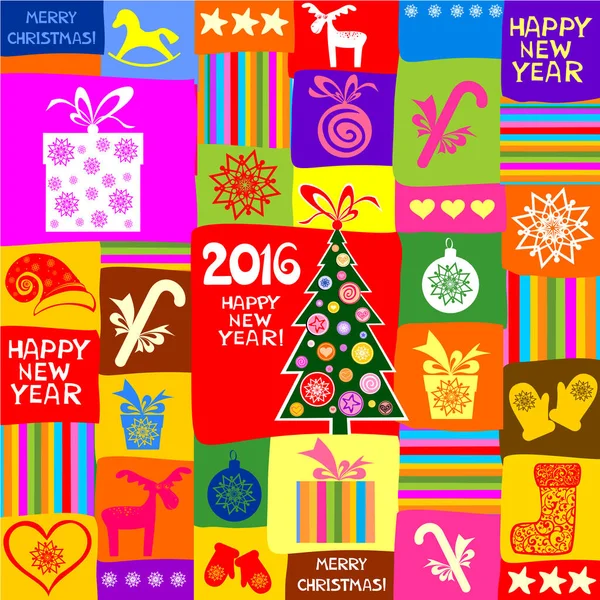 Feliz Navidad Vector Ilustración Fondo — Archivo Imágenes Vectoriales