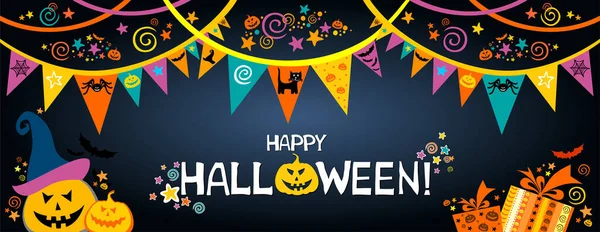 Cadılar Bayramı konsepti vektör çizimi arka planı 