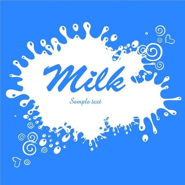 Mjölkvektor Illustration Bakgrund — Stock vektor