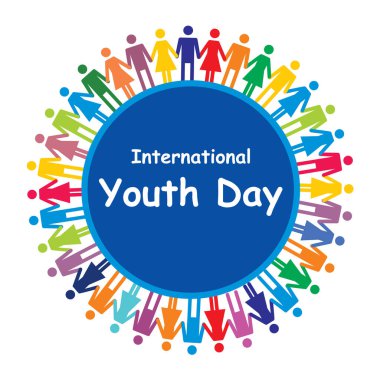 uluslararası gençlik günü vektör illüstrasyon arka planı 