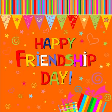 Mutlu Dostluk Günü vektör illüstrasyonları 