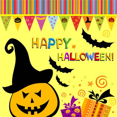 Mutlu Cadılar Bayramı vektör resimleme arka planı