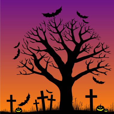 Mutlu Cadılar Bayramı vektör resimleme arka planı