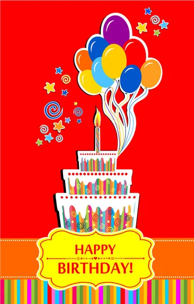 Feliz Cumpleaños Vector Ilustración Fondo — Vector de stock