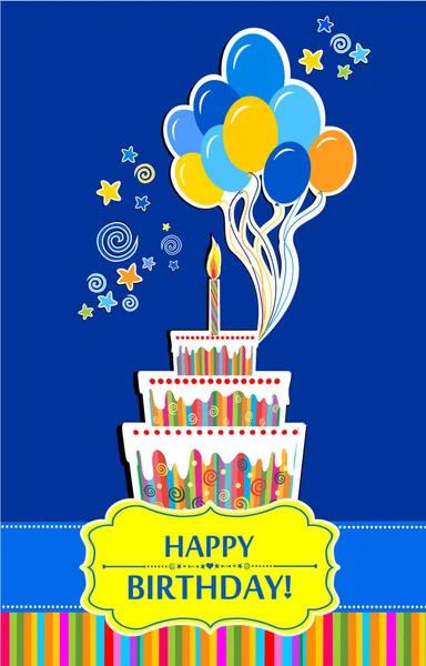 Happy Birthday Vector Illustration Background — Stock Vector