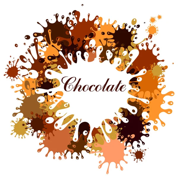 Chocolade Vector Illustratie Achtergrond — Stockvector