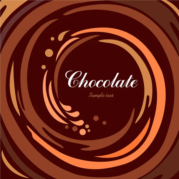 Fundo Ilustração Vetorial Chocolate — Vetor de Stock