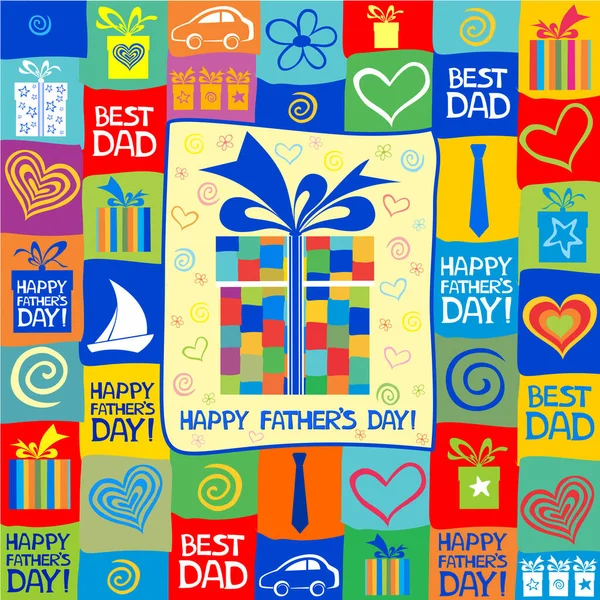 Happy Father Day Vector Illustration Background — Stock Vector