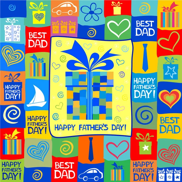 Happy Father Day Vector Illustration Background — Stock Vector