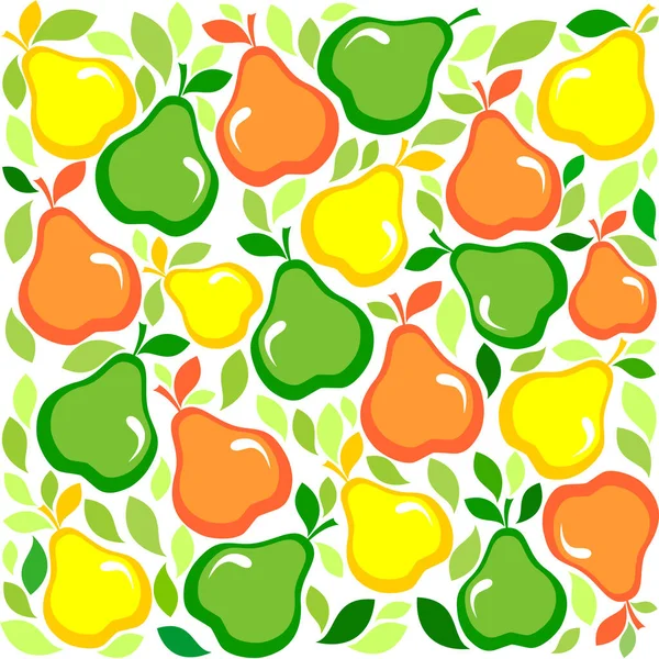 Frutas Vector Ilustración Fondo — Vector de stock